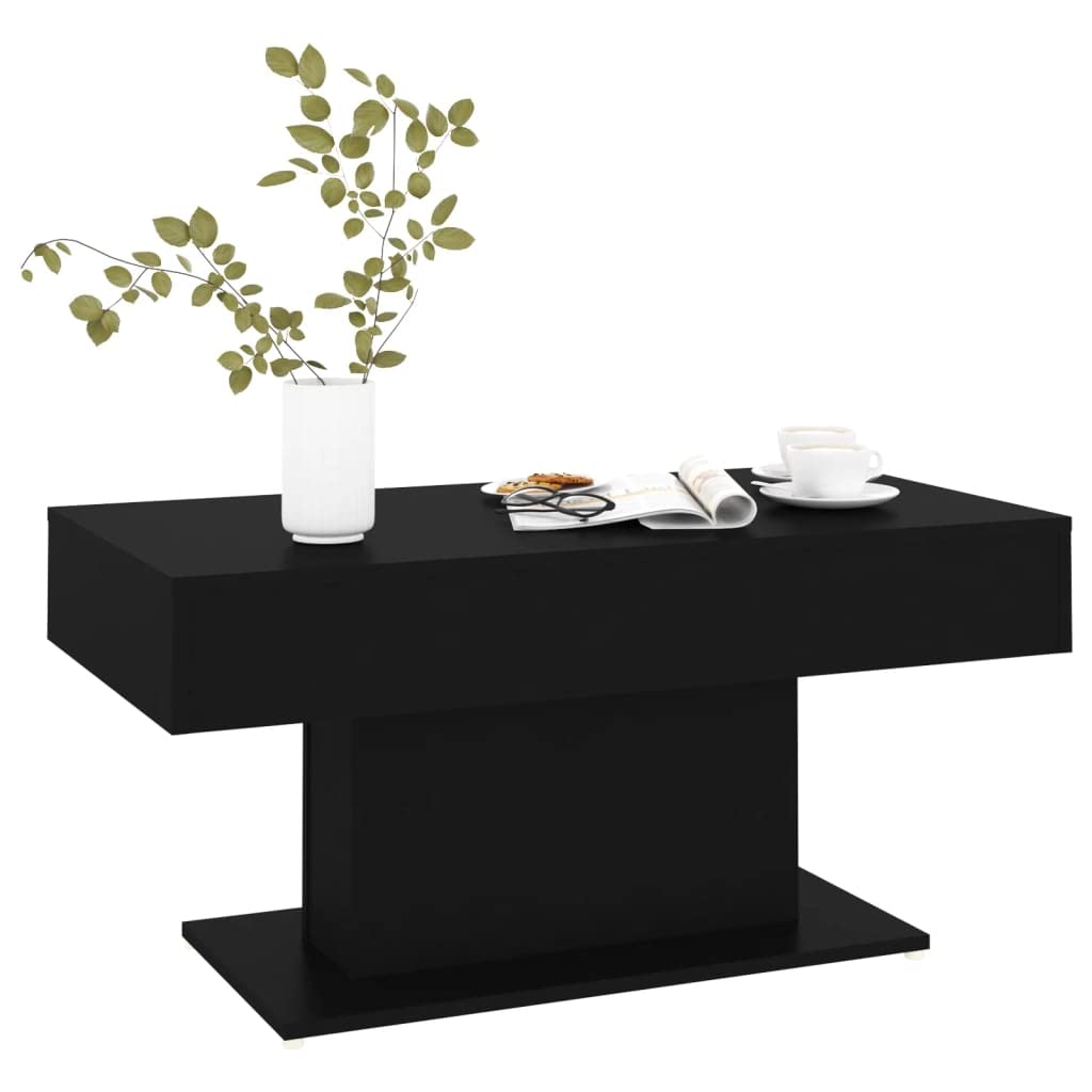 vidaXL Coffee Table Household Living Room Office Furniture Accent Couch Center Side End Sofa Coffee Table Desk Black Engineered Wood