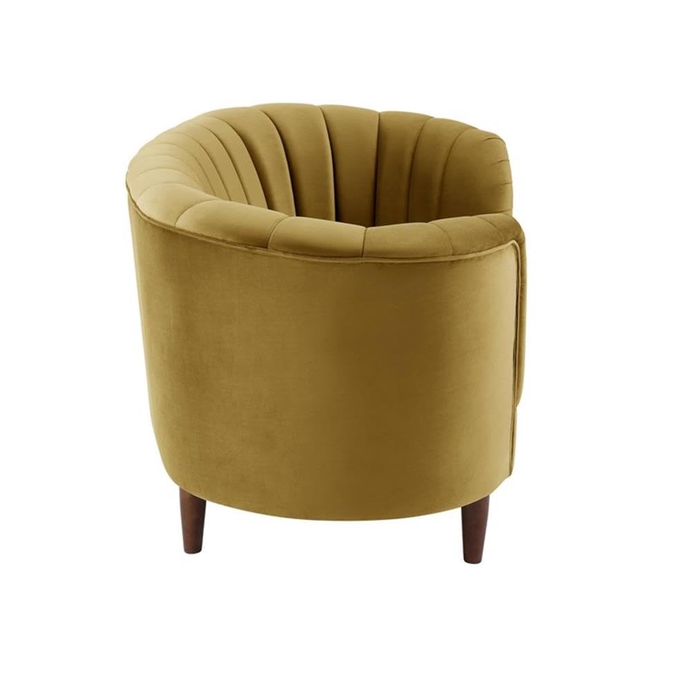 Acme Millephri Loveseat In Olive Yellow Velvet