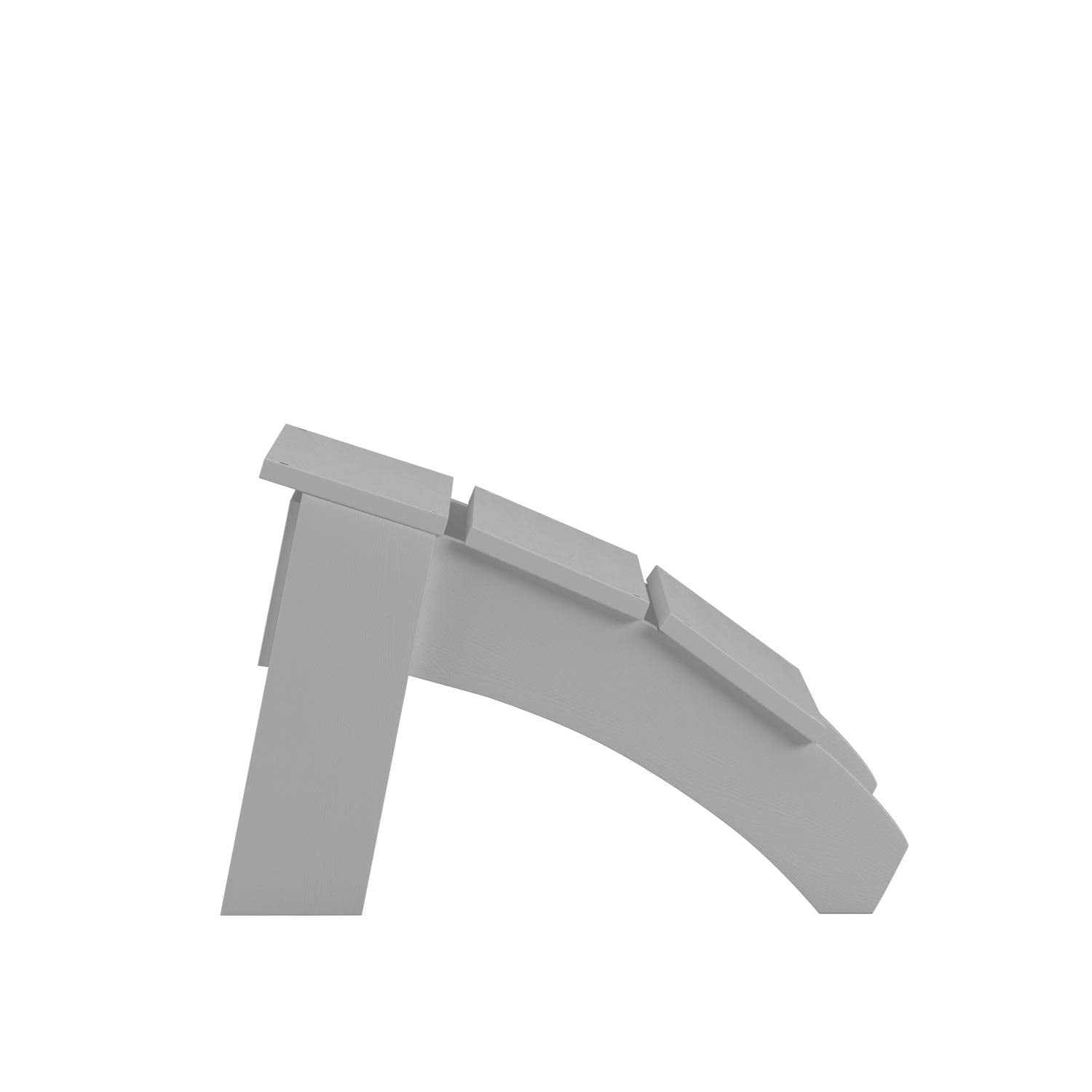 Flash Furniture Sawyer Indoor/Outdoor Commercial Grade Adirondack Ottoman - White All-Weather Adirondack Style Footrest