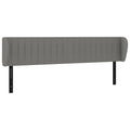 Vidaxl Fabric Upholstered Headboard With Ears, Dark Gray, Engineered Wood And Solid Larch Construction, Foam Filling, 79.9"X9.1"X30.7"/34.6" Dimensions