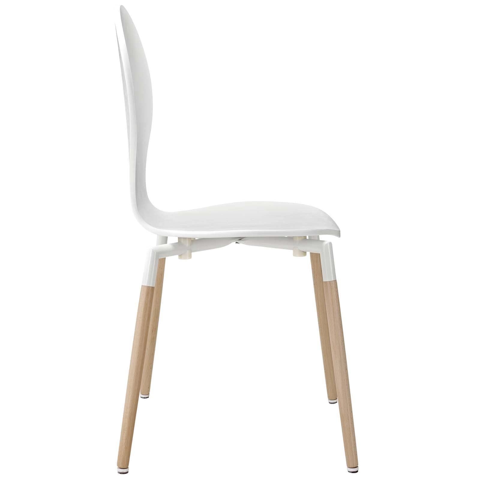 Modway Path Mid-Century Modern Kitchen And Dining Room Chair In White