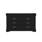 Acme Louis Philippe III Wooden 6-Drawer Dresser in Black