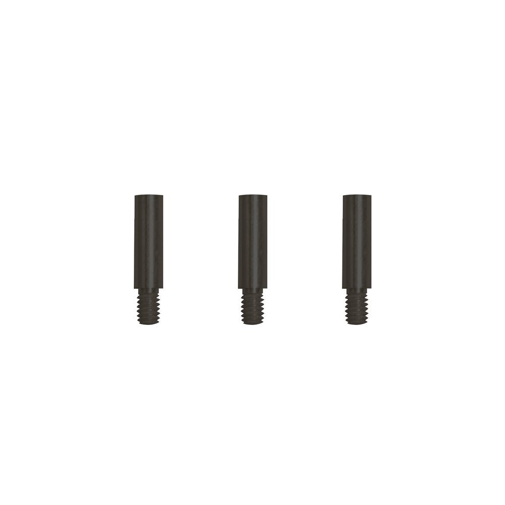 Trubind Aluminum Chicago Screw Post Extensions | 1/2 Inch Post Length | 3/16 Inch Post Diameter | Black | 100 Pack