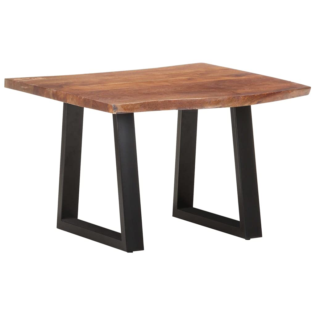 Furniking Coffee Table with Live Edges 23.6x23.6x15.7 Solid Acacia Wood (12,25kg)