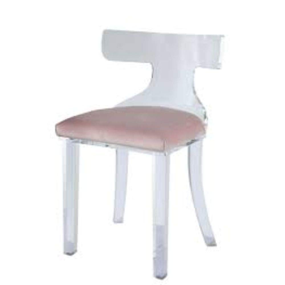 HomeRoots Velvet, Acrylic, Foam 20&quot; X 18&quot; X 31&quot; Light Pink Velvet and Clear Acrylic Accent Chair