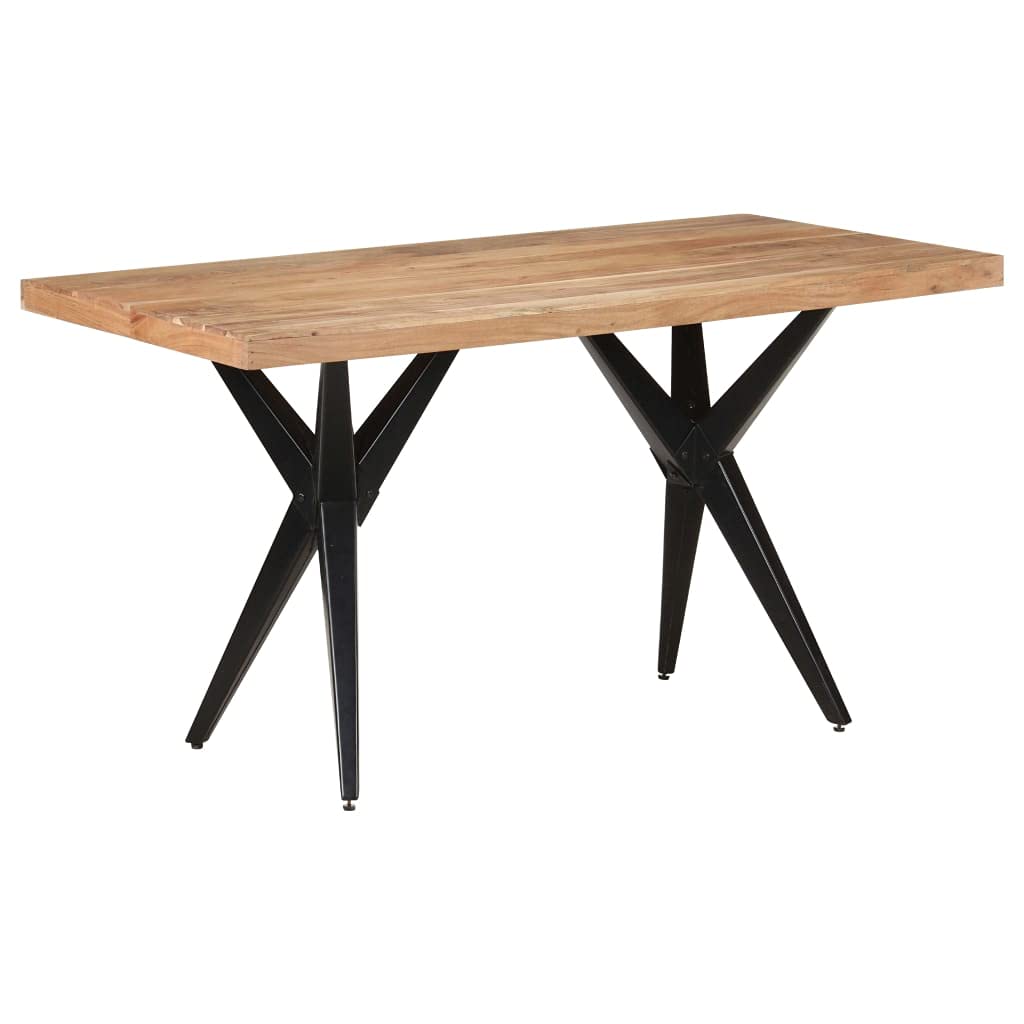 vidaXL Dining Table 140x70x76 cm Solid Acacia Wood