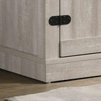 Salma Dusty Gray 58 Wide TV Stand with 2 Open Shelves and 2 Cabinets