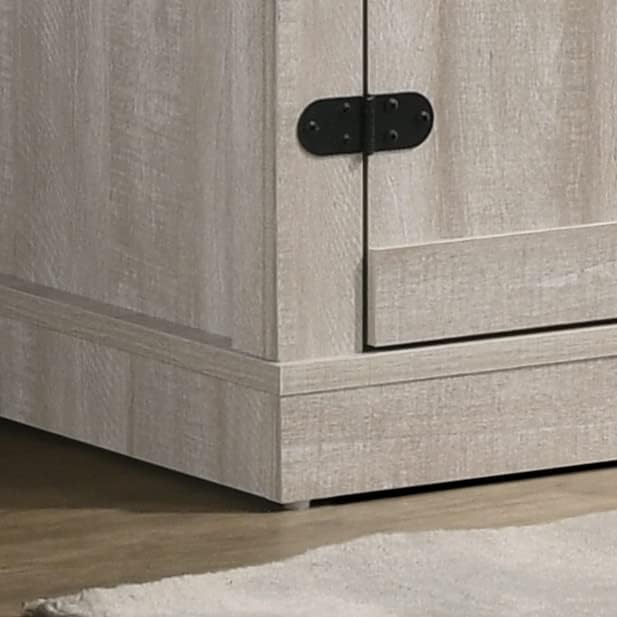 Salma Dusty Gray 58 Wide TV Stand with 2 Open Shelves and 2 Cabinets