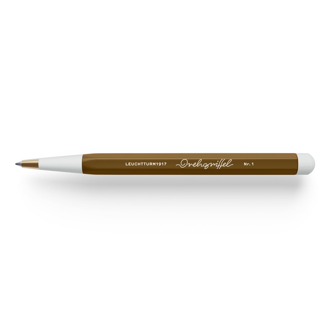 Leuchtturm1917 Spinning Pencil No.1 Brass Aluminium Ballpoint Pen With Blue Ink Design Awarded Spice Brown 372216