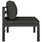Sectional Middle Sofa with Cushions Aluminum Anthracite