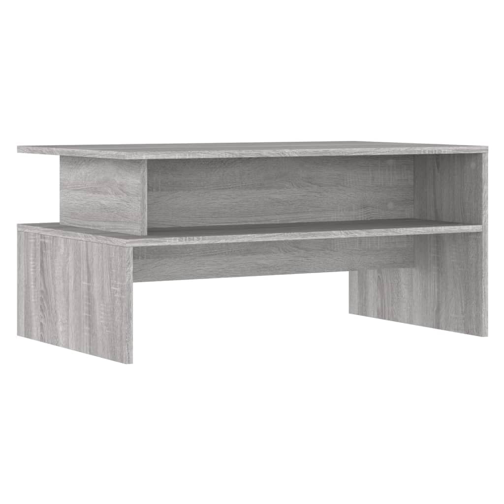 vidaXL Modern Gray Sonoma Engineered Wood Coffee Table with Sturdy Tabletop & Ample Storage