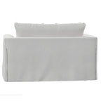 Sunset Trading Newport Slipcovered Chair and Half, Oversized 52" Wide, Performance Fabric White