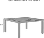 Crosley Furniture CO6321-MB Piermont Outdoor Metal Sectional Coffee Table, Matte Black