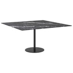 vidaXL Tempered Glass Table Top – 31.5"x31.5", 0.2" Thick, Marble Design, Black – Ideal for Dining Tables, Coffee Tables, and Garden Tables – Easy to Clean