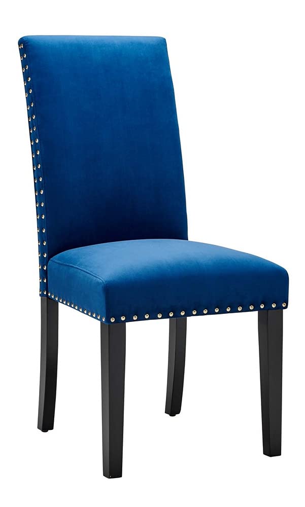 Modway Parcel Performance Velvet Dining Side Chairs - Set Of 2, Navy