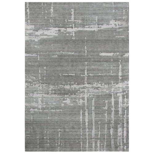 Rizzy Home Alora Decor Radiant 5' X 8' Abstract Gray/Lt. Gray Hybrid Area Rug