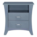 Acme Colt 2-Drawer Wooden Nightstand in Gray