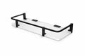 Acrylic Wall Shelf, 15 X 5, Clear And Black, Modern Style Flotus1920A