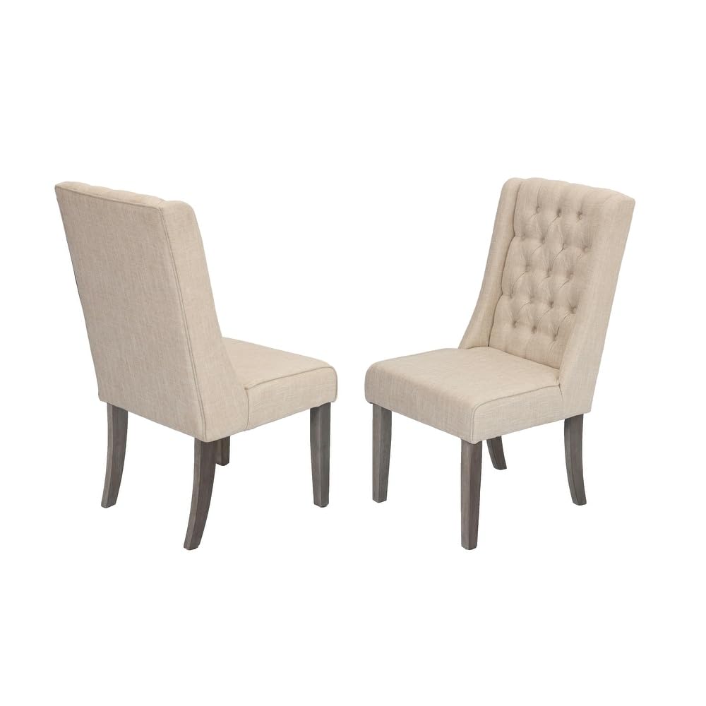 Best Quality Furniture D25-Sc2 Dining Chairs (Set Of 2) Beige