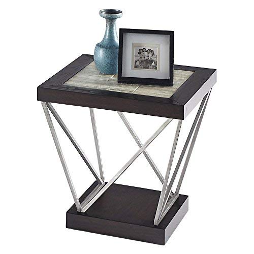 Progressive Furniture East Bay Rectangular End Table, Black
