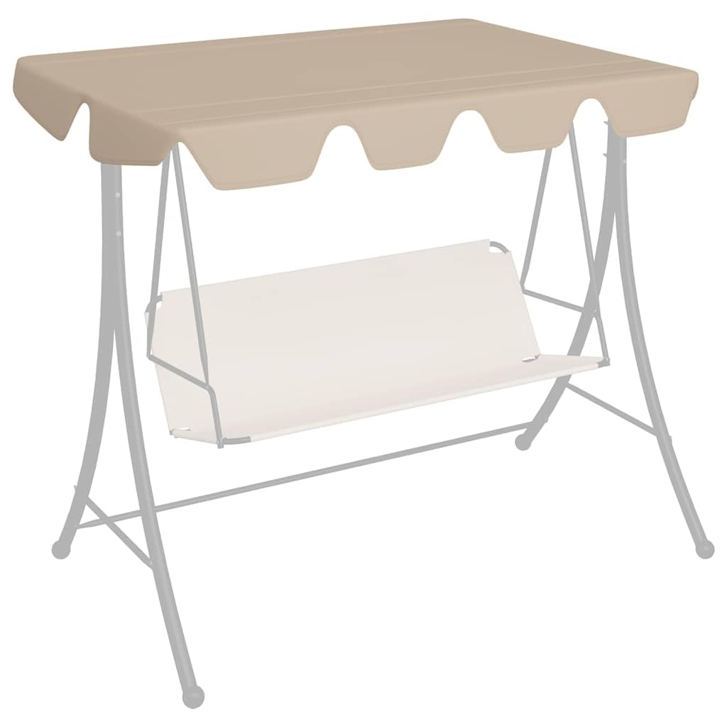 Great-Hyc Replacement Canopy For Garden Swing Beige 75.6&quot;X57.9&quot; 270 G/M2