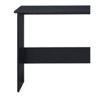Acme Ievi Wooden Top Writing Desk with Built-in Right Side Bookcase in Black