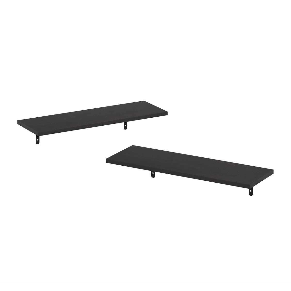 Furinno Rossi 23-Inch Wall Mounted Floating Display Shelves, Espresso, Set Of 2