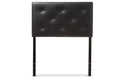 Baxton Studio Baltimore Modern and Contemporary Faux Leather Upholstered Headboard Black/Twin