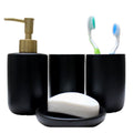 FabSeasons Bathroom Set Accessories, 4 Pieces Bathroom Accessory Sets Includes Soap/Lotion Dispenser, 2 Tumblers/Brush Holder, 1