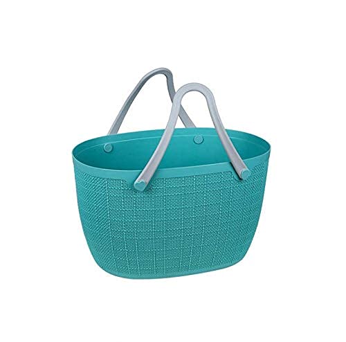 Homies, 1 Piece, Plastic Hollow Storage Organizer Basket With Handles, Shower Caddy Tote Portable For Bathroom, Kitchen, Closet,