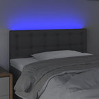 vidaXL LED Headboard, Upholstered Headboard for Bed Home, Bed Headboard with LED Light, Bedroom Furniture, Dark Gray 39.4"x2"x30.7"/34.6" Fabric