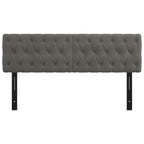 vidaXL Headboards 2 pcs Dark Gray 31.5"x2.8"x30.7"/34.6" Velvet