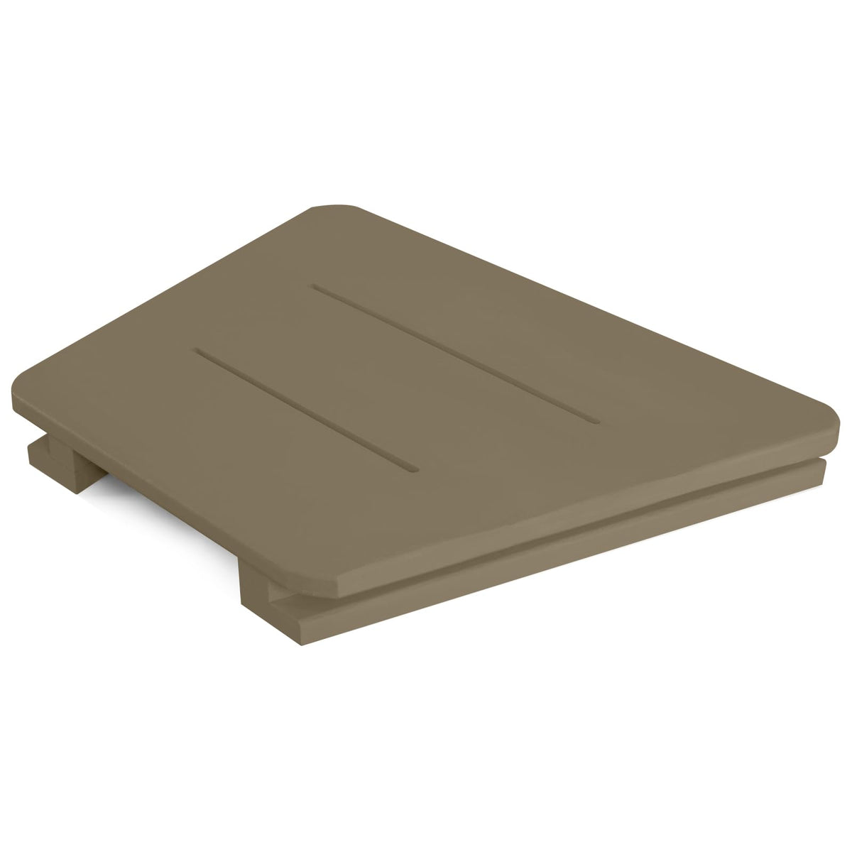 Abcpatio Adirondack Plate Side Table Between Chair, Outdoor Weather Resistant Board, Flat Tray Connected Between The Armrests Of The Chair For Patio, Pool, Garden, Backyard & Lawn (Light Brown)