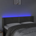 Vidaxl Led Headboard, Upholstered Headboard For Bed Home, Bed Headboard With Led Light, Bedroom Furniture, Dark Gray 57.9"X6.3"X30.7"/34.6" Velvet