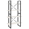 vidaXL 4-Tier Book Cabinet White 31.5"x11.8"x55.1" Solid Pine Wood