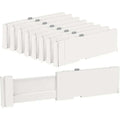 Mann Mart Expandable Closet Drawer Organizers: 8Pack Adjustable Dresser Dividers For Clothes, 4 High, 11.617 Wide