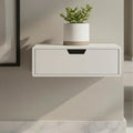khusubhdecor Wooden Wall Mounted Floating Wall Hanging Sliding Drawer Wall Shelf for Living Room Tv Unite Setup Box Stand (White