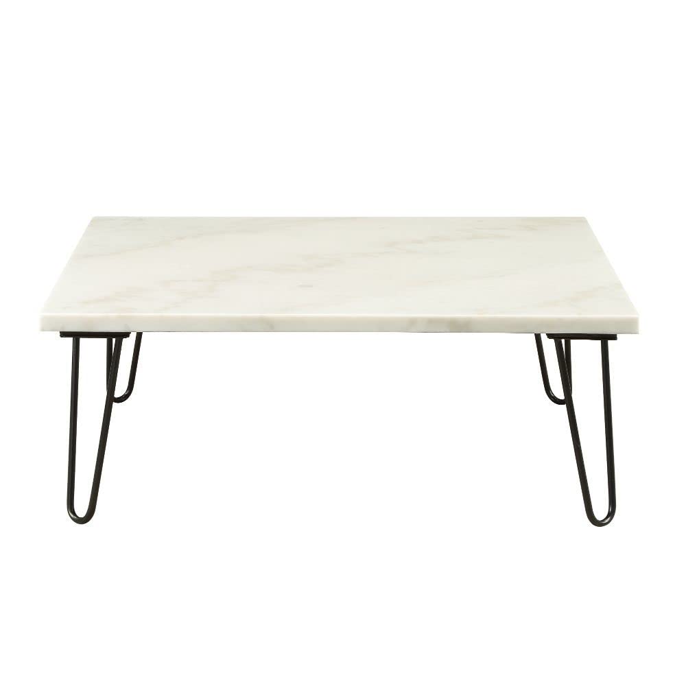 ACME Furniture Coffee Table, White Marble and Black