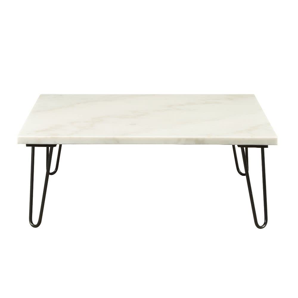 ACME Furniture Coffee Table, White Marble and Black