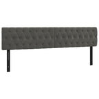 vidaXL Headboards 2 pcs Dark Gray 39.4"x2.8"x30.7"/34.6" Velvet