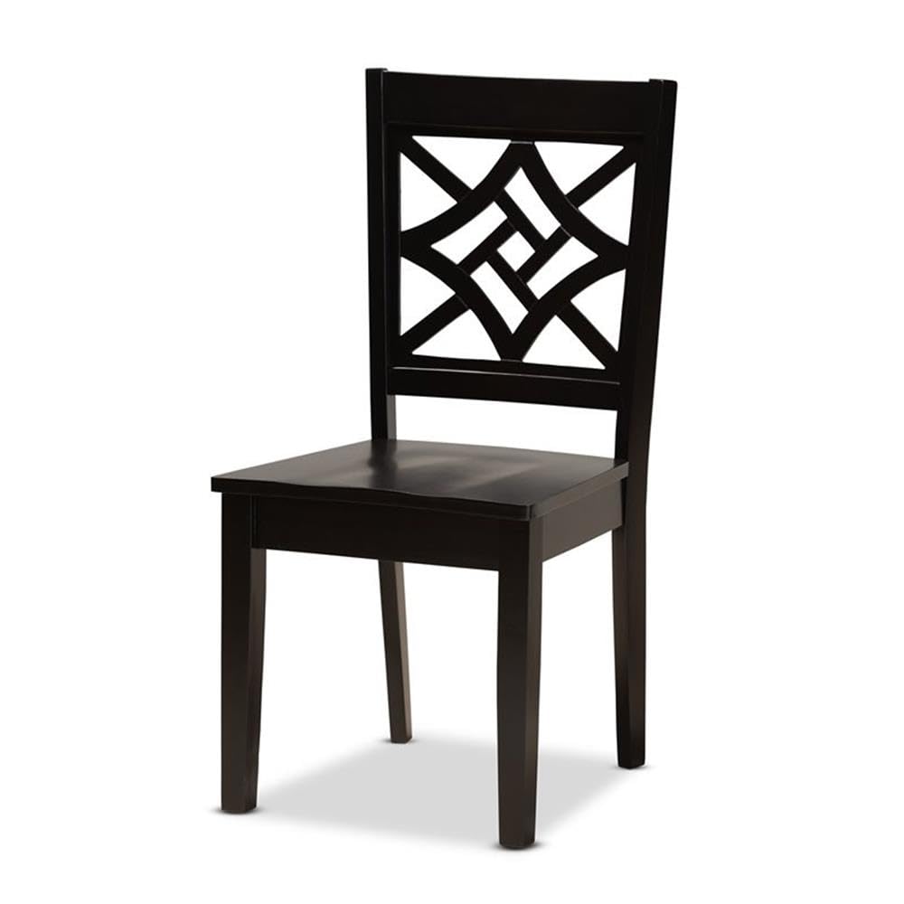 Baxton Studio Anila Modern and Contemporary Dark Brown Finished Wood 5-Piece Dining Set