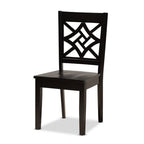 Baxton Studio Anila Modern and Contemporary Dark Brown Finished Wood 5-Piece Dining Set