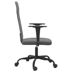 vidaXL Office Chair in Breathable Gray Mesh Fabric and Faux Leather - Adjustable and Swivel Design with Rolling Castors