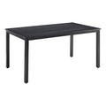 Crosley Furniture Kaplan 6-Person Rectangular Outdoor Dining Table With Umbrella Hole For Outside Patio, Oil-Rubbed Bronze