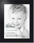 ArtToFrames 8.5x11 Inch Black Picture Frame, This 1.25 Custom Poster Frame is Black Steel Style, for Your Art or Photos - Comes 