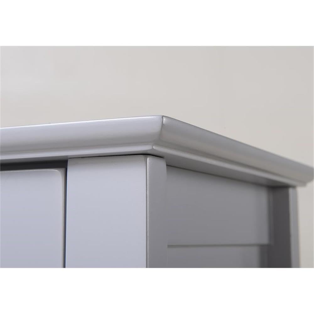 American Furniture Classics Os Home And Office Glass Door Accent And Display Cabinet, Dark Gray Paint