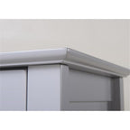 American Furniture Classics Os Home And Office Glass Door Accent And Display Cabinet, Dark Gray Paint