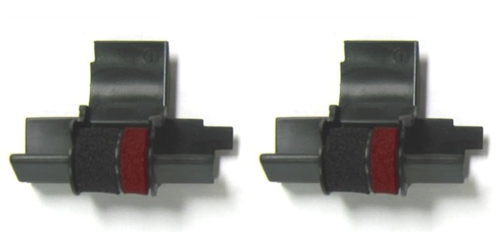 (2 Pack) Compatible/Replacement Canon P23-Dh-V P23-Dhv-3 P27-Dh Calculator Ink Roller, Black/Red Ink Also Fits Casio Hr-170Rc Hr