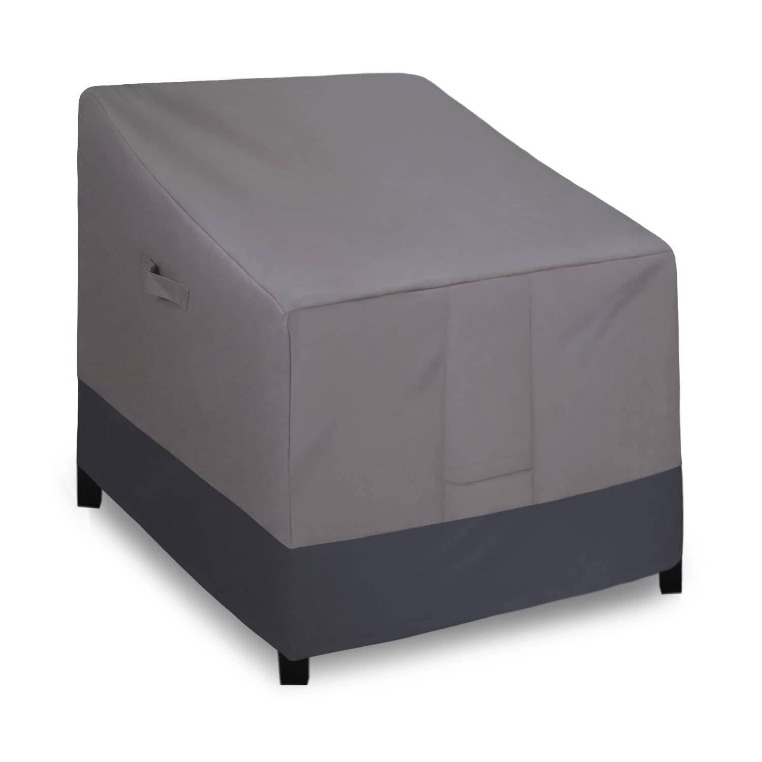 Easy-Going Waterproof Outdoor Lounge Chair Cover, Heavy Duty Patio Couch Cover, Windproof Outdoor Furniture Cover With Air Vent (1 Pack-35Wx38Dx31H Inch, Gray/Dark Gray)