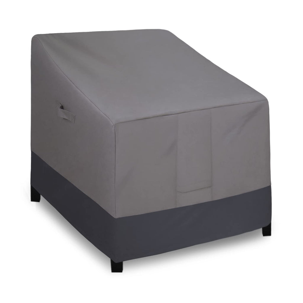 Easy-Going Waterproof Outdoor Lounge Chair Cover, Heavy Duty Patio Couch Cover, Windproof Outdoor Furniture Cover With Air Vent (1 Pack-35Wx38Dx31H Inch, Gray/Dark Gray)